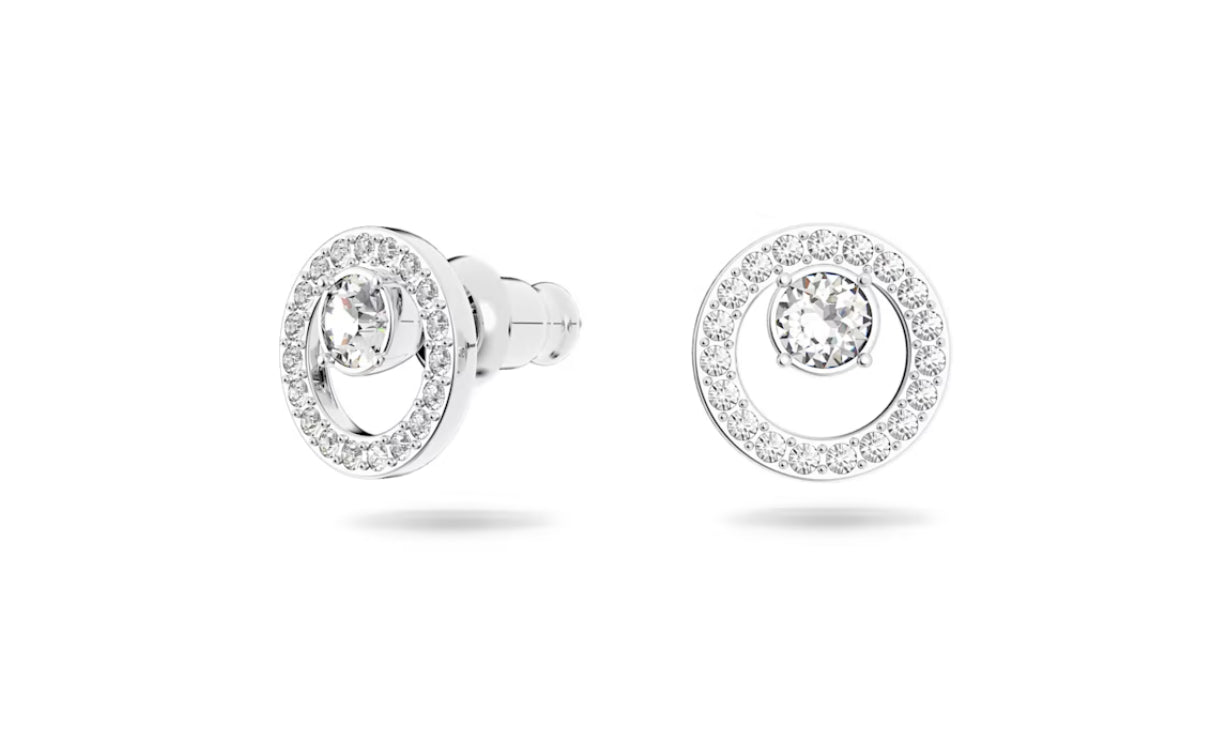 Swarovski 5201707 weiße Creativity-Ohrstecker, rhodiniert