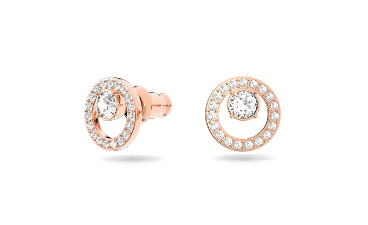 Swarovski 5199827 White Creativity Stud Earrings Rose Gold Plated