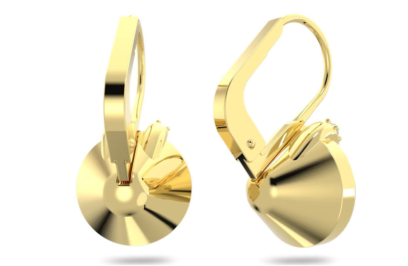 Swarovski 5662093 Orecchini pendenti Bella V Taglio tondo Tono dorato Placc. Oro