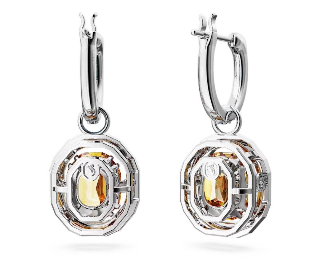 Swarovski 5648453 Orecchini pendenti Chroma Taglio ottagonale Multicolore Rodio