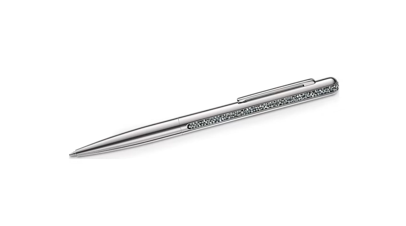 Swarovski 5595672 Crystal Shimmer Kugelschreiber, silberfarben, Chrom