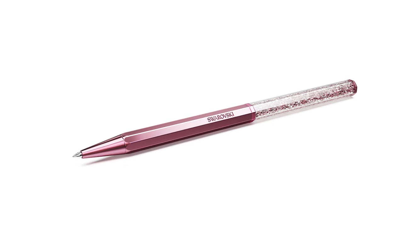 Swarovski 5669937 Crystalline Kugelschreiber, achteckige Form, rosa lackiert, rosa
