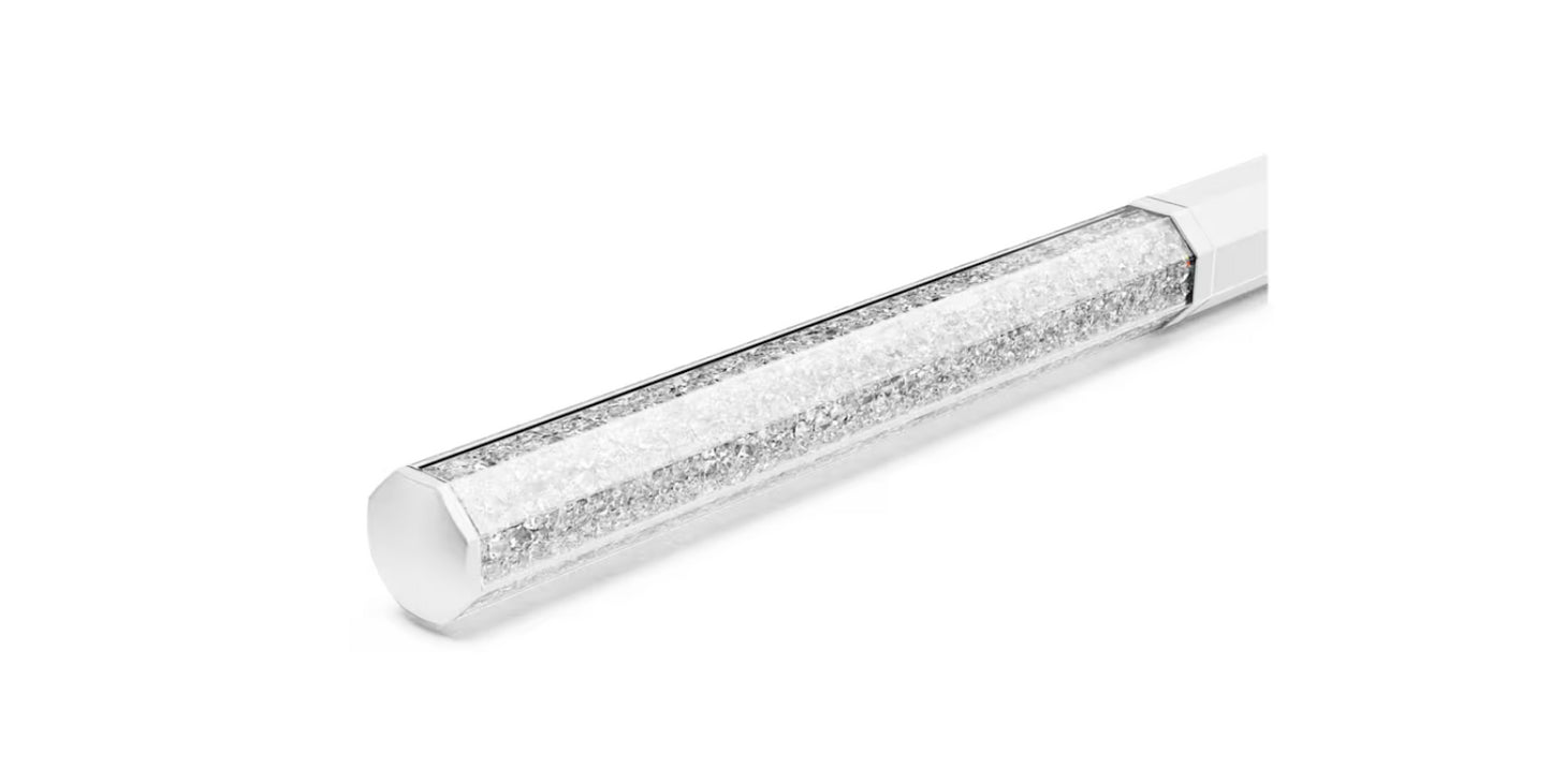 Swarovski 5670198 Crystalline Kugelschreiber Achteckige Form Weißer Lack. Weiß