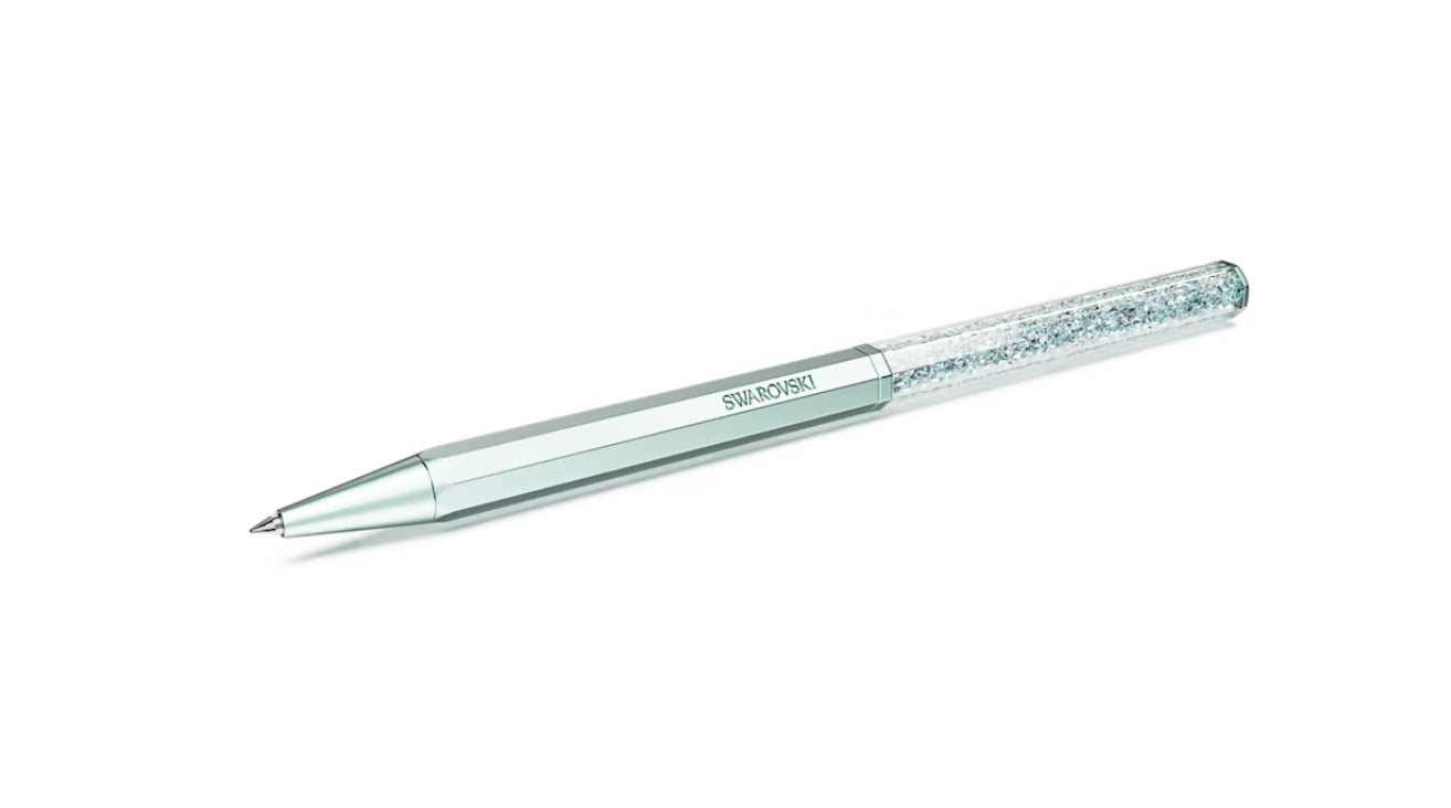 Swarovski 5669935 Crystalline Kugelschreiber, achteckige Form, blau lackiert, hellblau