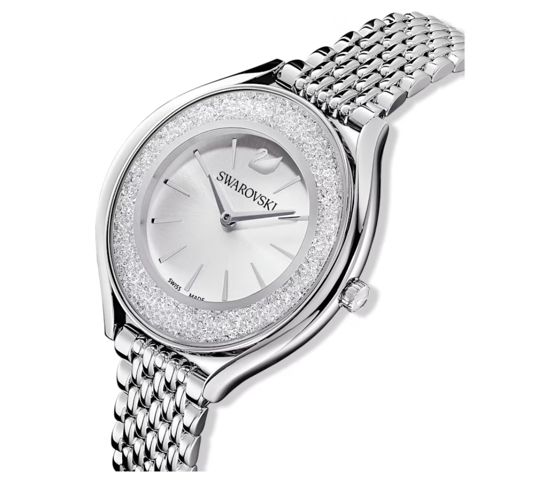 Swarovski 5519462 Crystalline Aura Uhr, versilbertes Stahlarmband