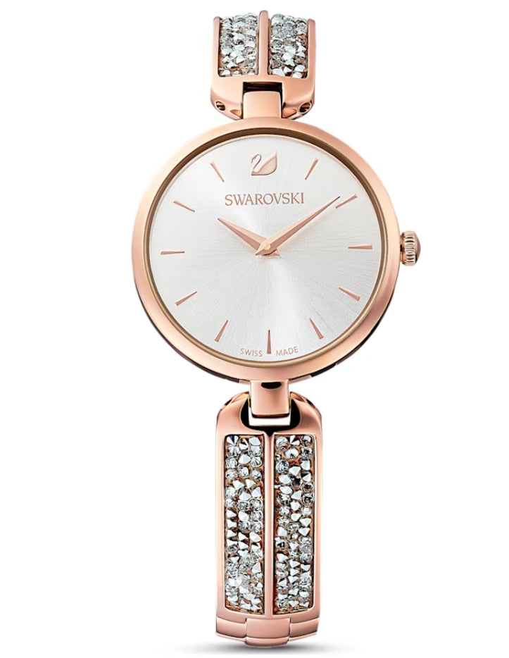 Swarovski 5519306 Dream Rock Watch Rose Gold Metal Bracelet Fi. Pink gold