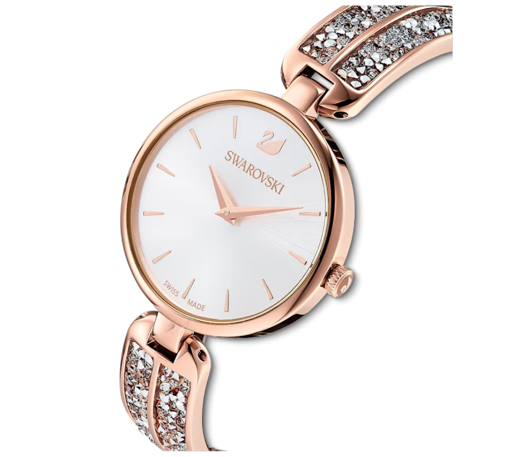 Swarovski 5519306 Dream Rock Watch Rose Gold Metal Bracelet Fi. Pink gold
