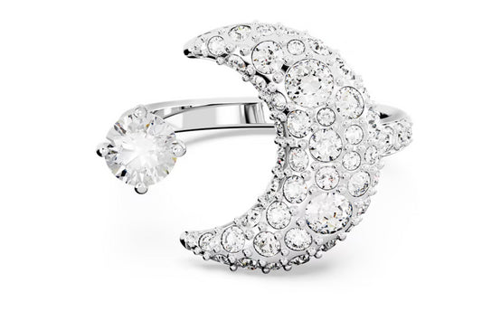 Swarovski 5677149 Open ring Luna Luna White Rhodium Plated