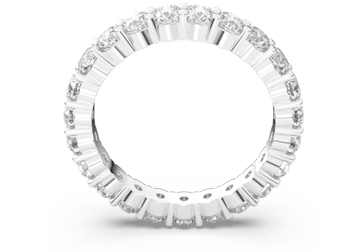 Swarovski 5257465 Vittore XL Ring Round cut White Rhodium Plated