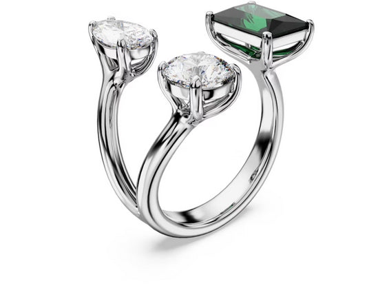 Swarovski 5676971 Anello aperto Mesmera Taglio misto Verde Placcato Argento