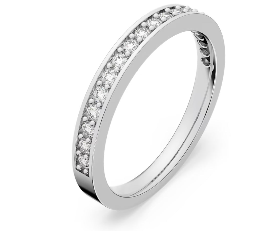 Swarovski 1121067 Rare White Rhodium Plated Ring