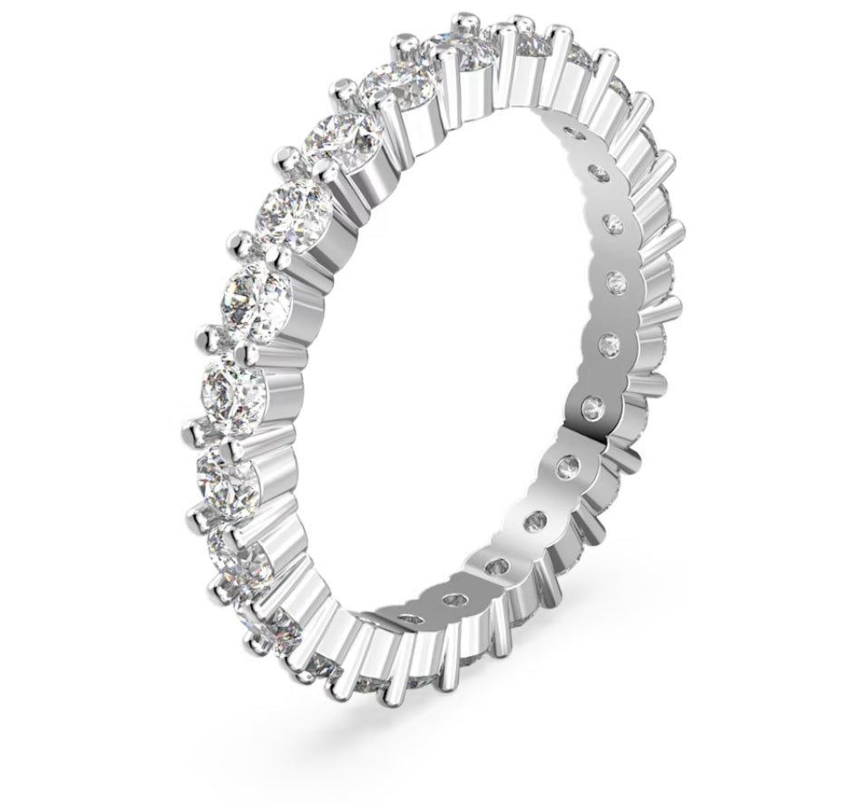 Swarovski 5649215 Constella Ring Set 2 Princess Cut White Rhodium Plated