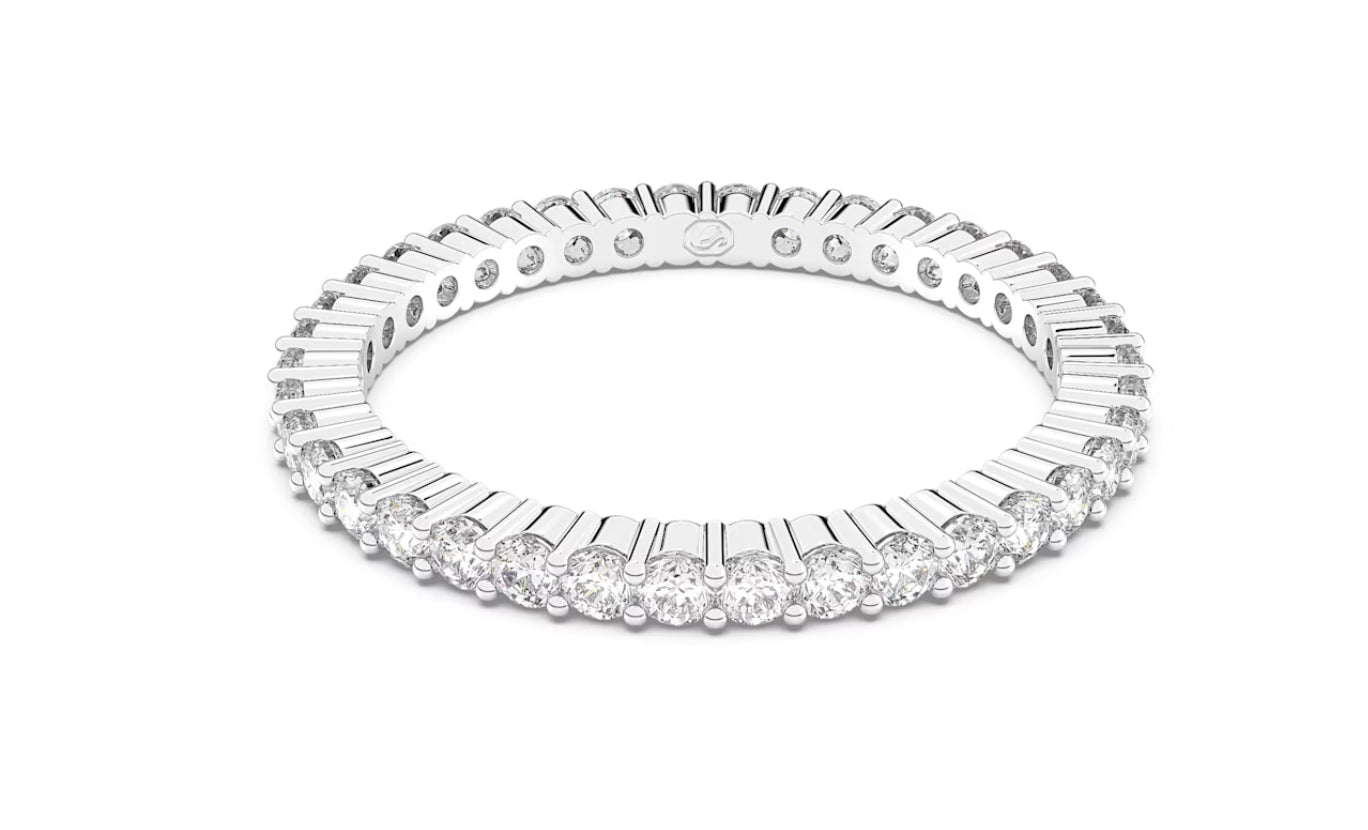 Swarovski 5656299 Vittore Ring Round Cut White Silver Plated