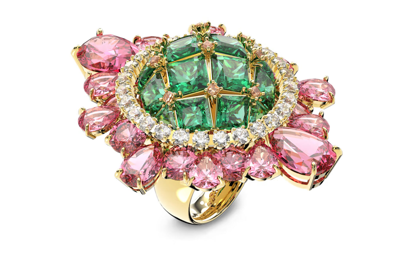 Swarovski 5620686 Curiosa Multicolored Rose Gold Plated Cocktail Ring