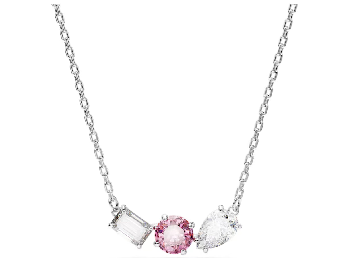 Swarovski 5668275 Pendente Mesmera Taglio misto Rosa Placcato Rodio
