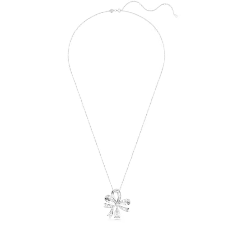 Swarovski 5647561 Pendente Volta Fiocco Grande Bianco Placcato Rodio