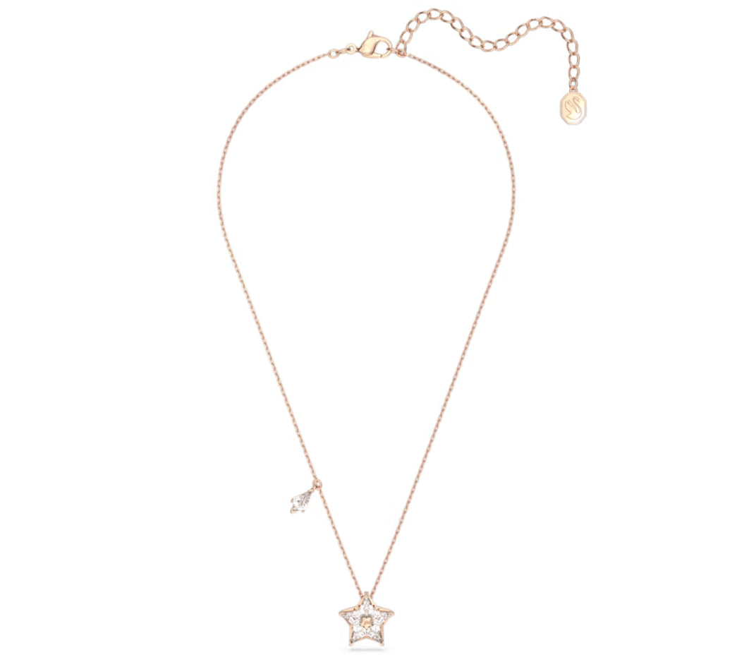 Swarovski 5645463 Pendente Stella Taglio Kite Stella Bianco Placcato Oro Rosa