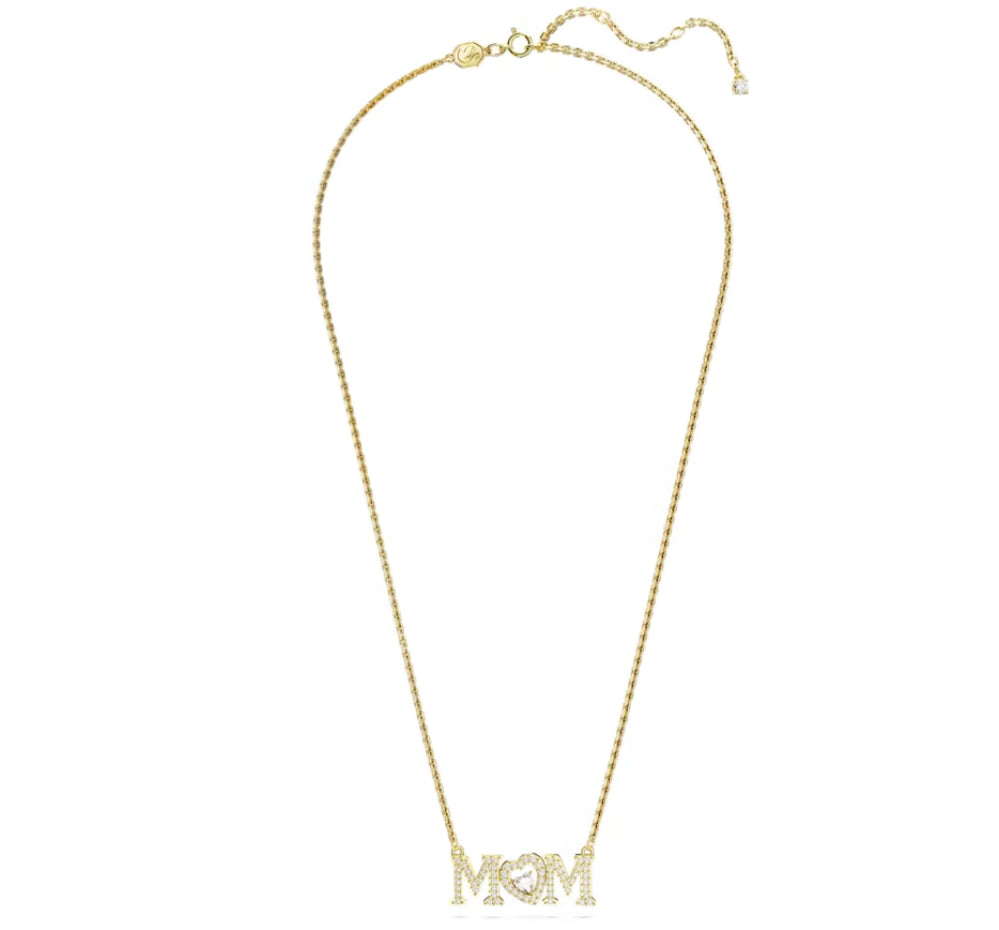 Swarovski 5649933 Muttertags-Herz-Halskette, weiß vergoldet