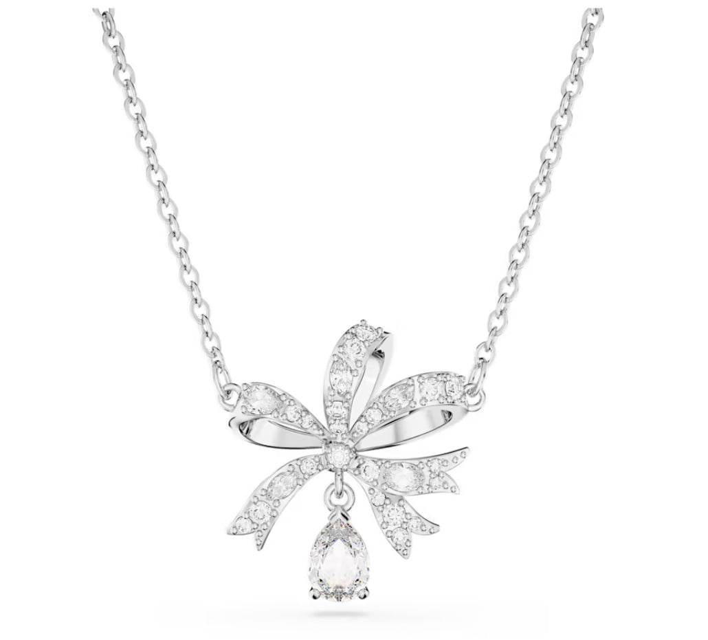Swarovski 5647583 Small White Rhodium Plated Volta Fiocco Necklace