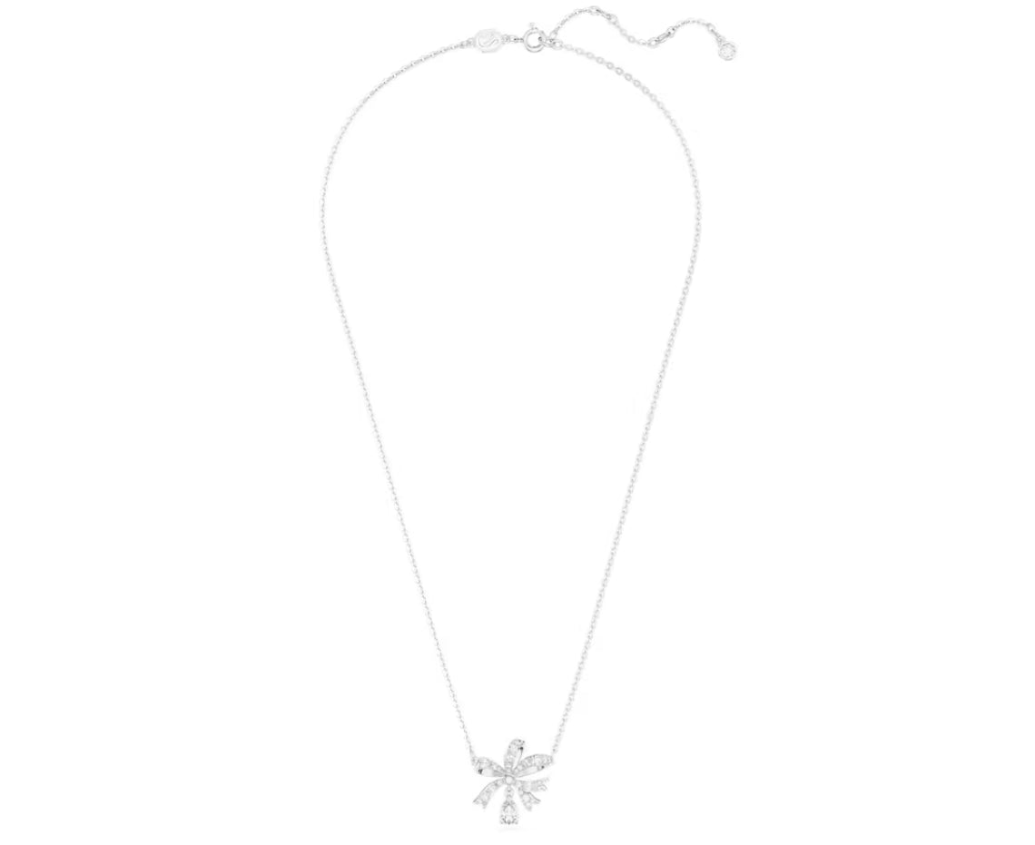 Swarovski 5647583 Small White Rhodium Plated Volta Fiocco Necklace