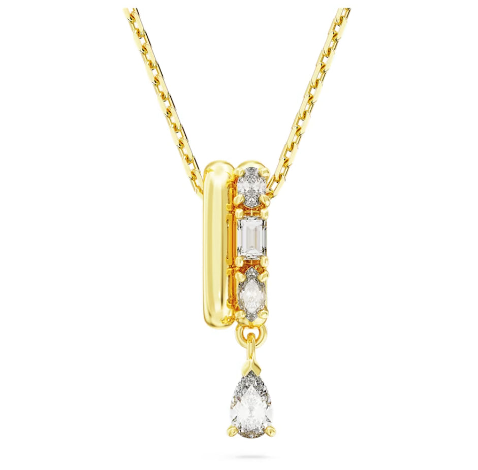 Swarovski 5663333 Pendente Dextera Taglio misto Bianco Placcato Oro