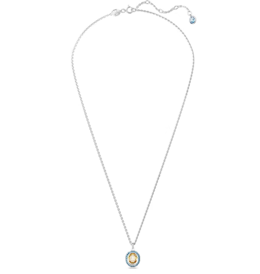 Swarovski 5648447 Pendente Chroma Taglio ottagonale Multicolore Placcato Rodio