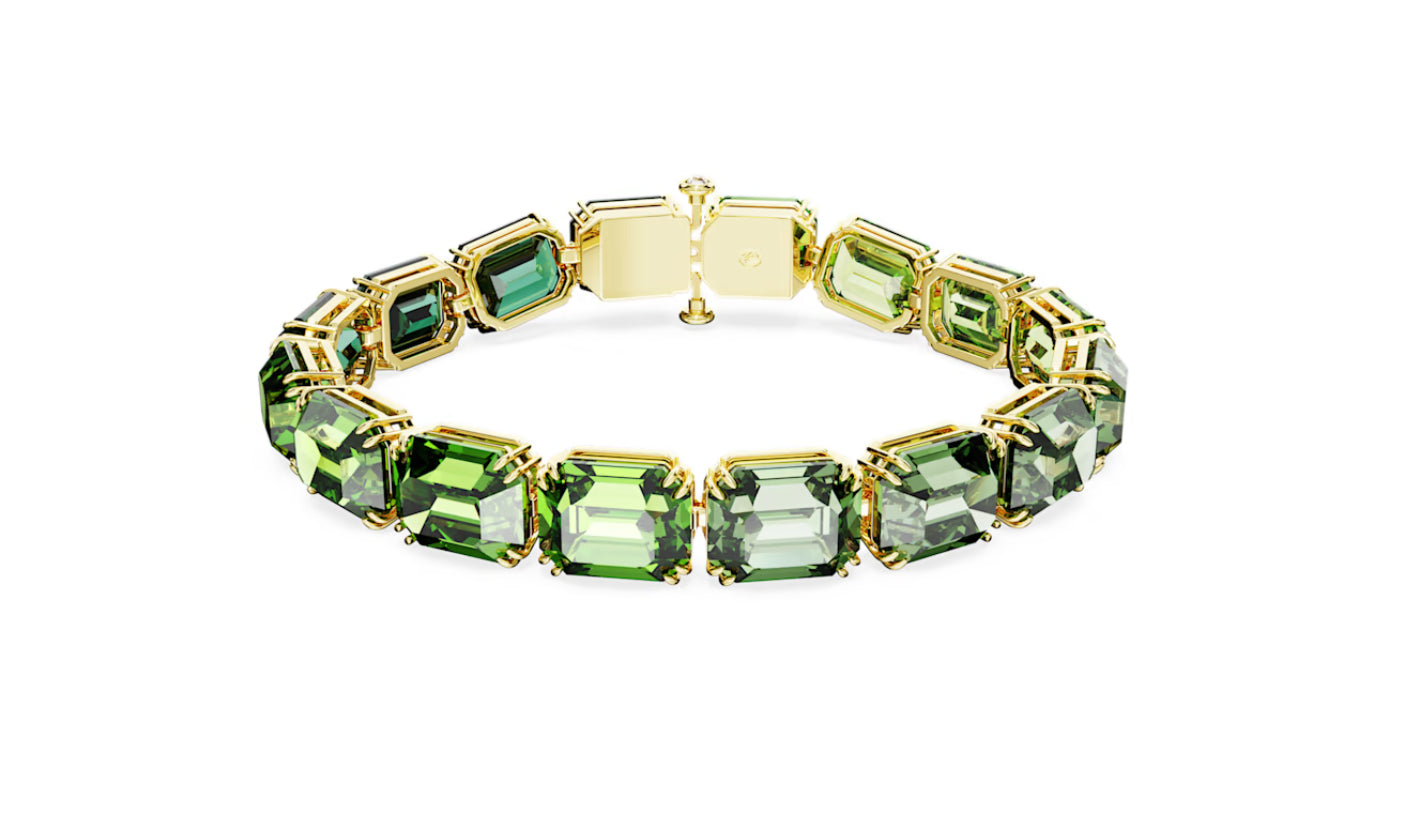 Swarovski 5671258 Millenia Armband Octagon Cut Green Shade Pla. Gold