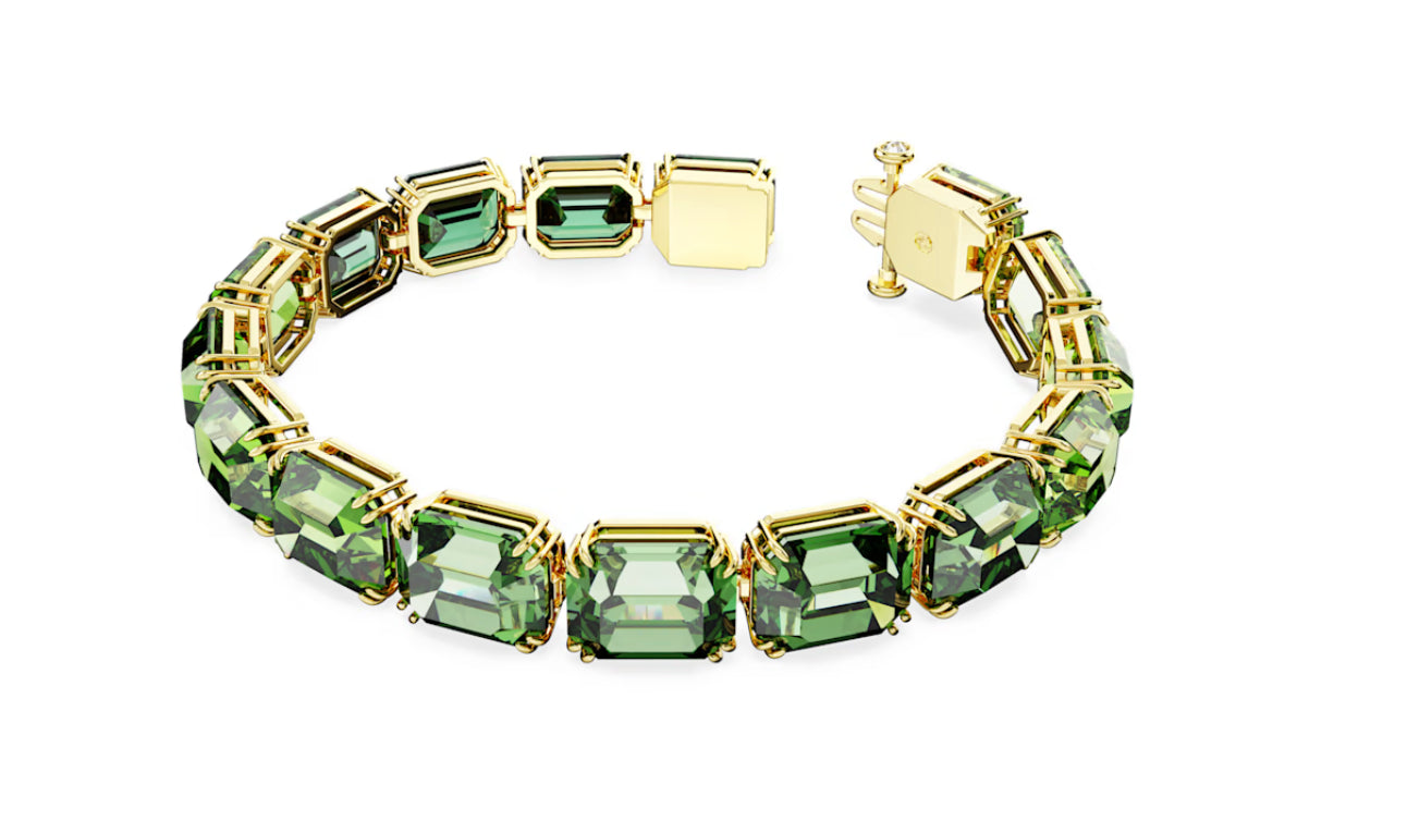 Swarovski 5671258 Millenia Armband Octagon Cut Green Shade Pla. Gold