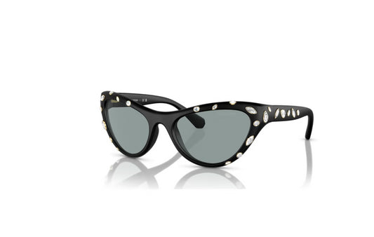Swarovski 5679529 Cat Eye Shape Sonnenbrille SK6007EL Schwarz