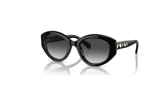 Swarovski 5679527 Cat Eye Shape Sonnenbrille SK6005EL Schwarz