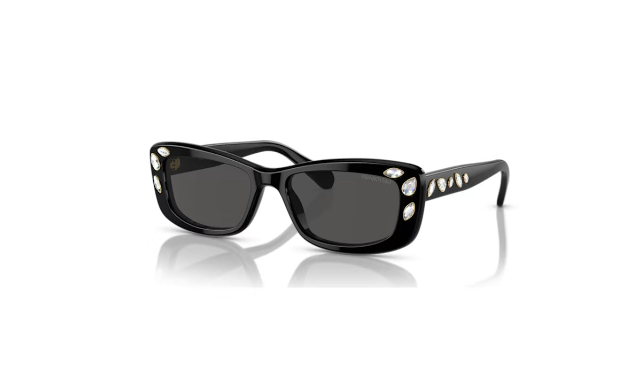 Swarovski 5679545 Sonnenbrille Rechteckige Form SK6008EL Schwarz