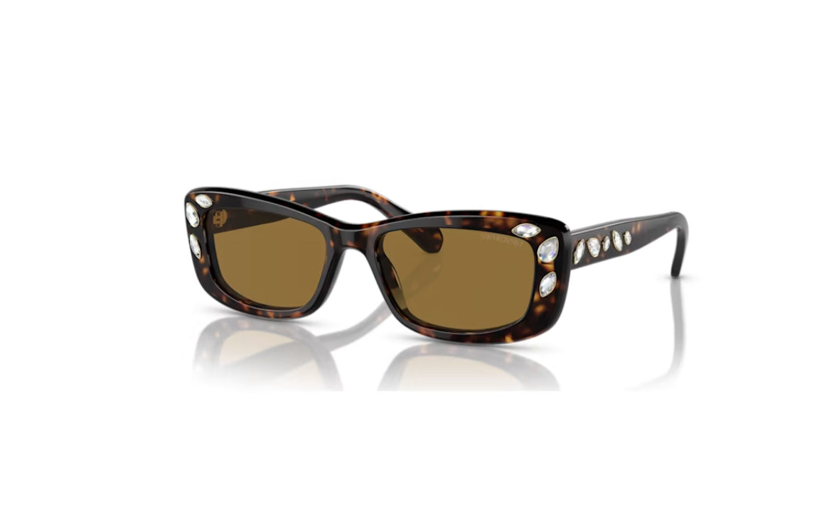 Swarovski 5679536 Sonnenbrille Rechteckige Form SK6008EL Braun