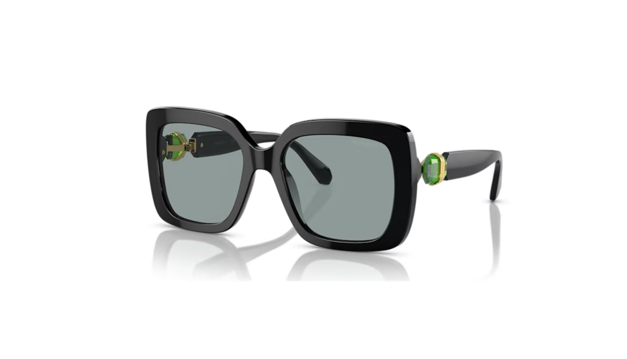 Swarovski 5679521 Oversize-Sonnenbrille, quadratische Form, SK6001EL, Schwarz
