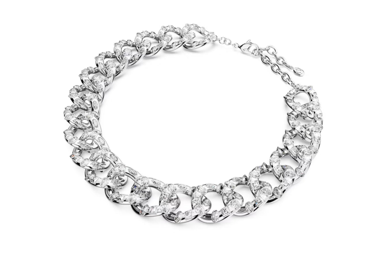 Swarovski 5675546 Dextera Statement Necklace Mixed Cut Large White P. Rhodium