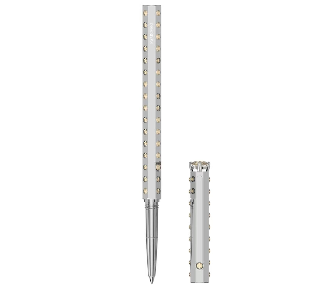 Swarovski 5645361 SCS Statement Kugelschreiber, silberfarben, Chrom