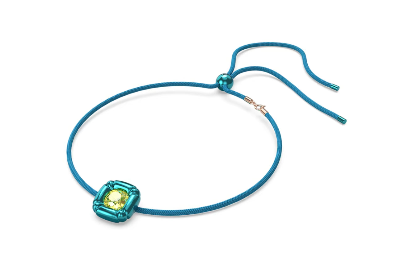 Swarovski 5601586 Blue Cushion Cut Dulcis Halskette