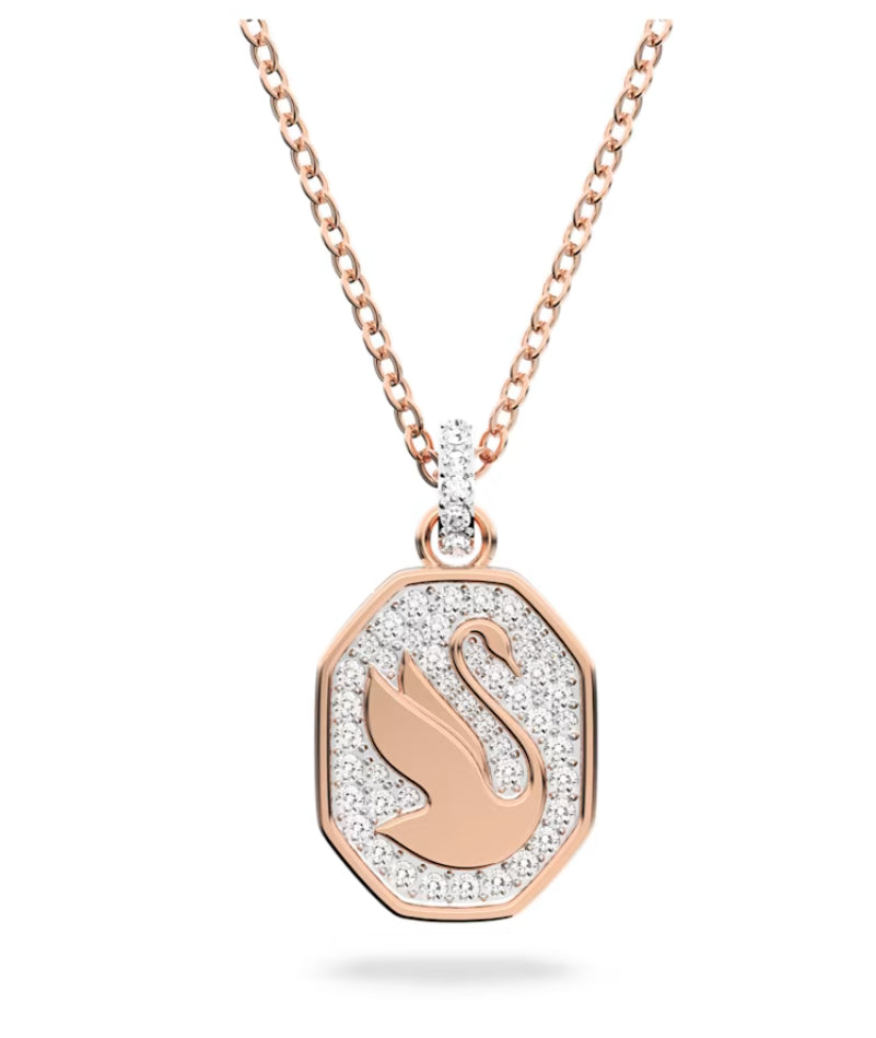 Swarovski 5621106 Signum White Swan Rose Gold Plated Pendant