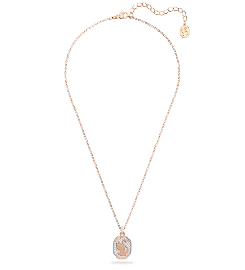 Swarovski 5621106 Signum White Swan Rose Gold Plated Pendant