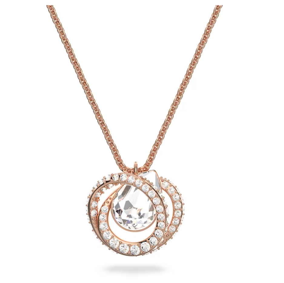 Swarovski 5636513 Pendente Generation Bianco Placcato Oro Rosa