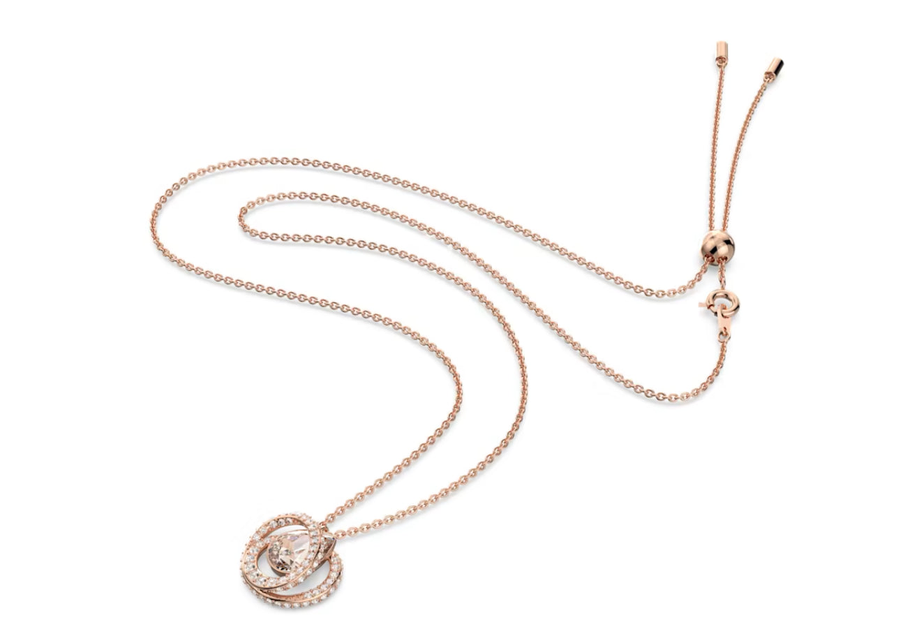 Swarovski 5636513 Pendente Generation Bianco Placcato Oro Rosa