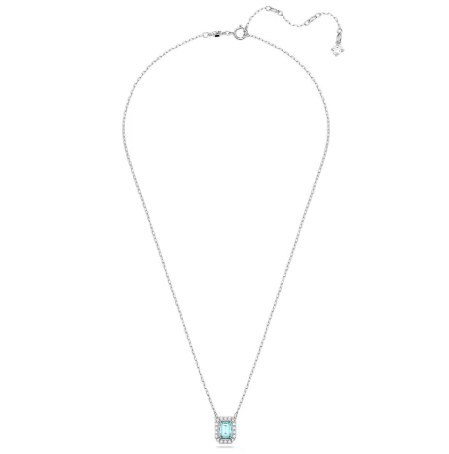Swarovski 5640289 Millenia Halskette, achteckiger Schliff, grün, rhodiniert