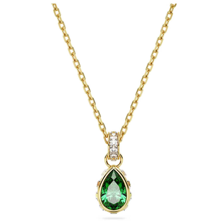 Swarovski 5648751 Pendente Stilla Taglio Pear Verde Placcato Oro
