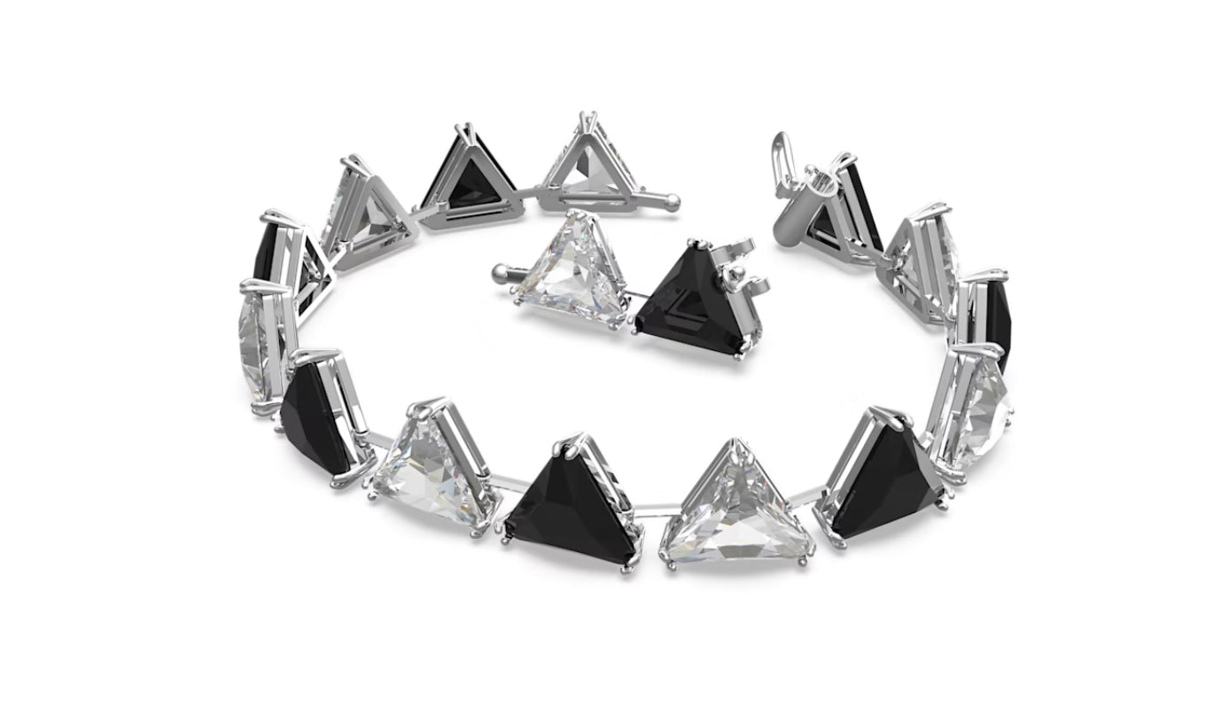 Swarovski 5619154 Ortyx Armband Triangle Cut schwarz rhodiniert