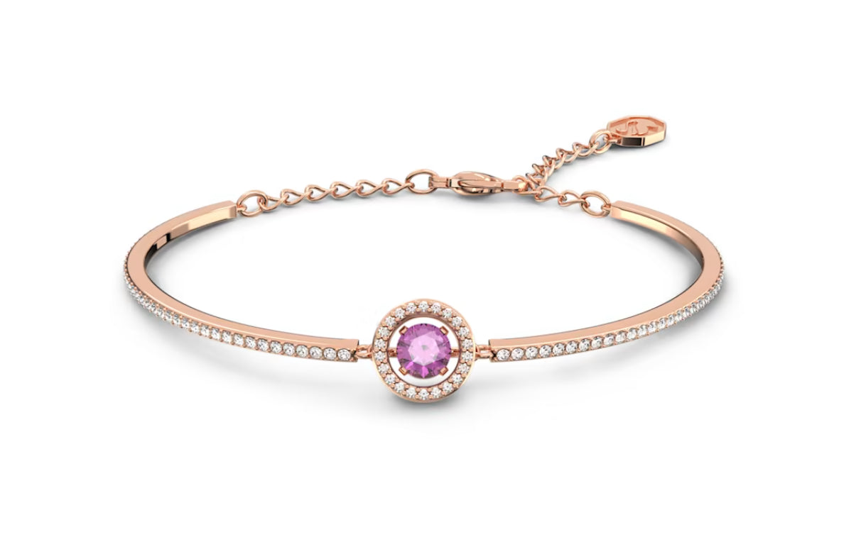 Swarovski 5620554 Sparkling Dance starres Armband, Rundschliff, Lila Roségold