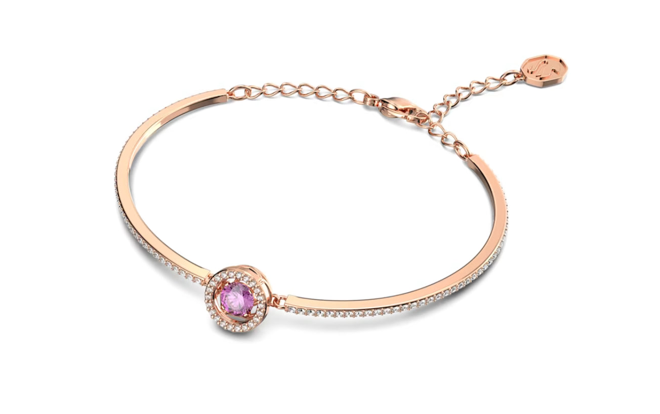 Swarovski 5620554 Sparkling Dance starres Armband, Rundschliff, Lila Roségold
