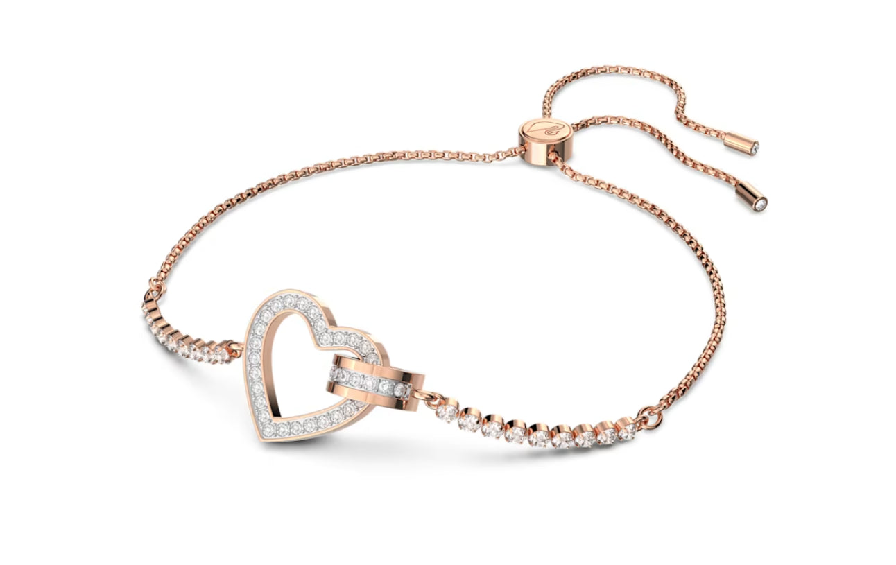 Swarovski 5636443 Lovely Heart Armband weiß rosévergoldet