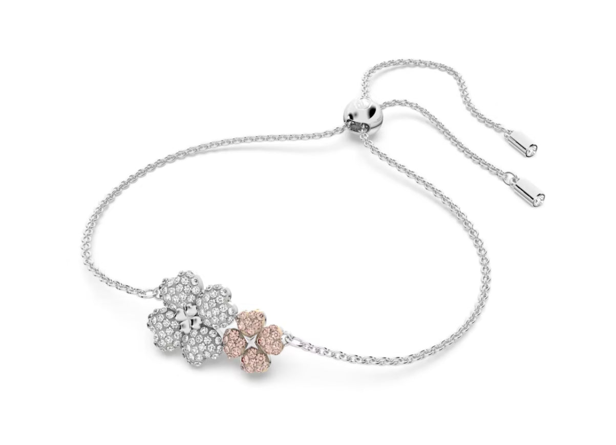 Swarovski 5636590 Latisha Mehrfarbiges Blumenarmband, rhodiniert