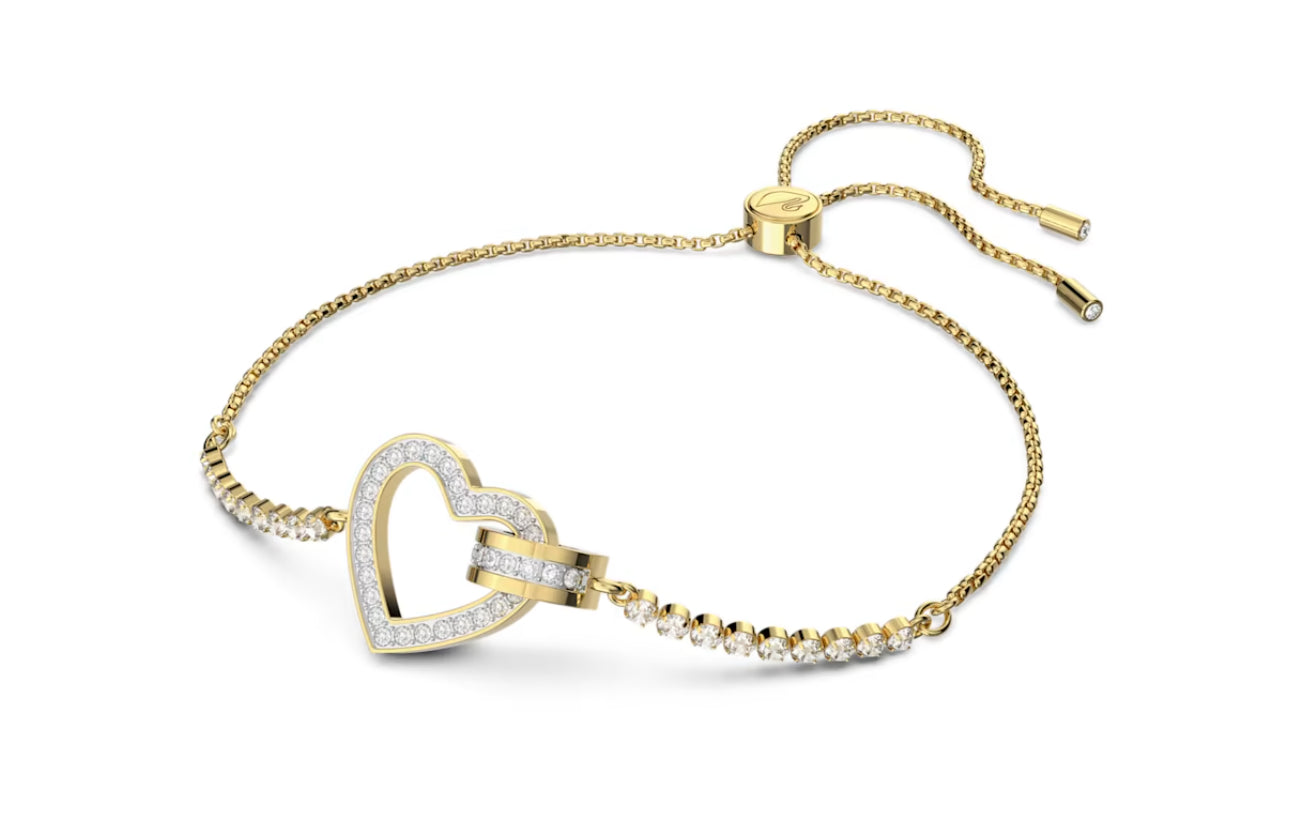 Swarovski 5636964 Lovely Heart Armband weiß vergoldet