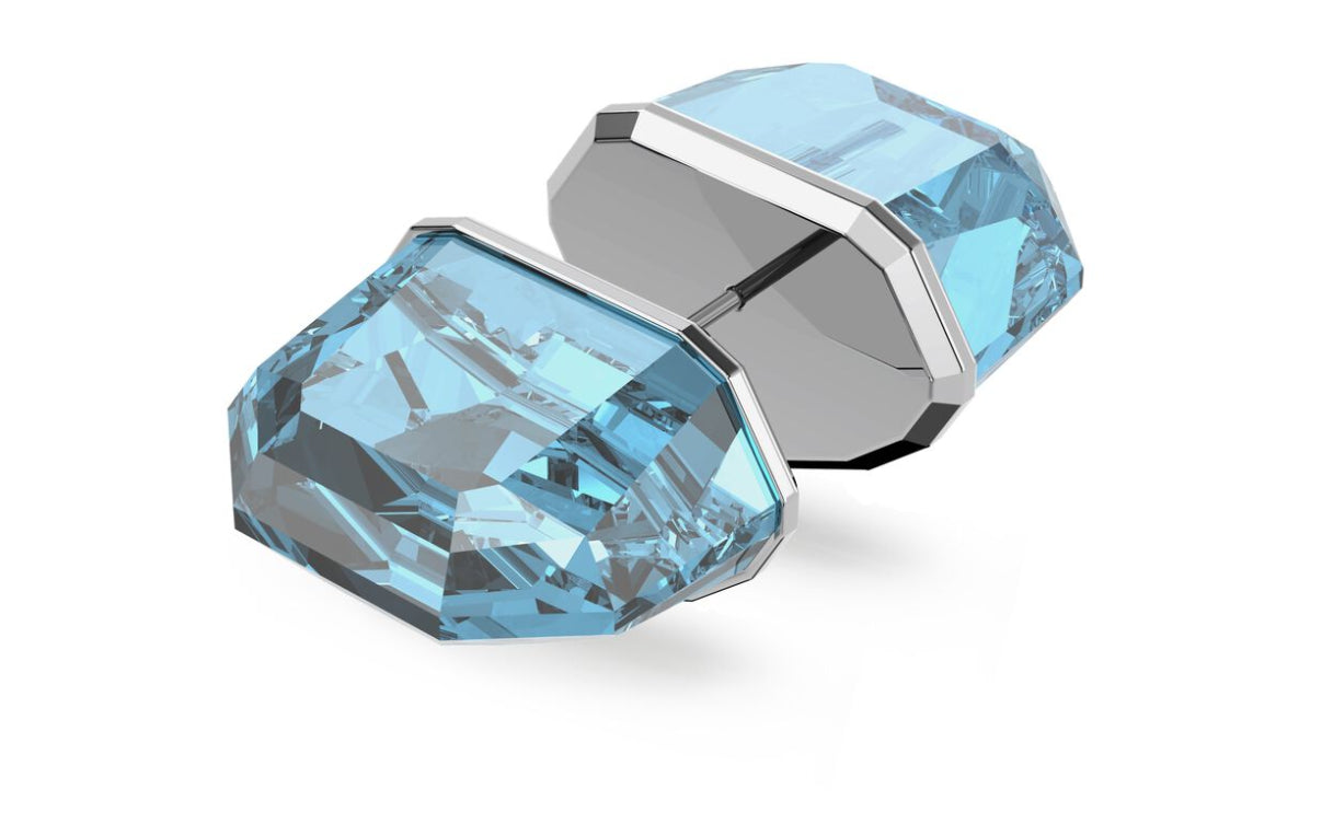 Swarovski 5600255 Lucent Einzel-Ohrstecker, blau rhodiniert