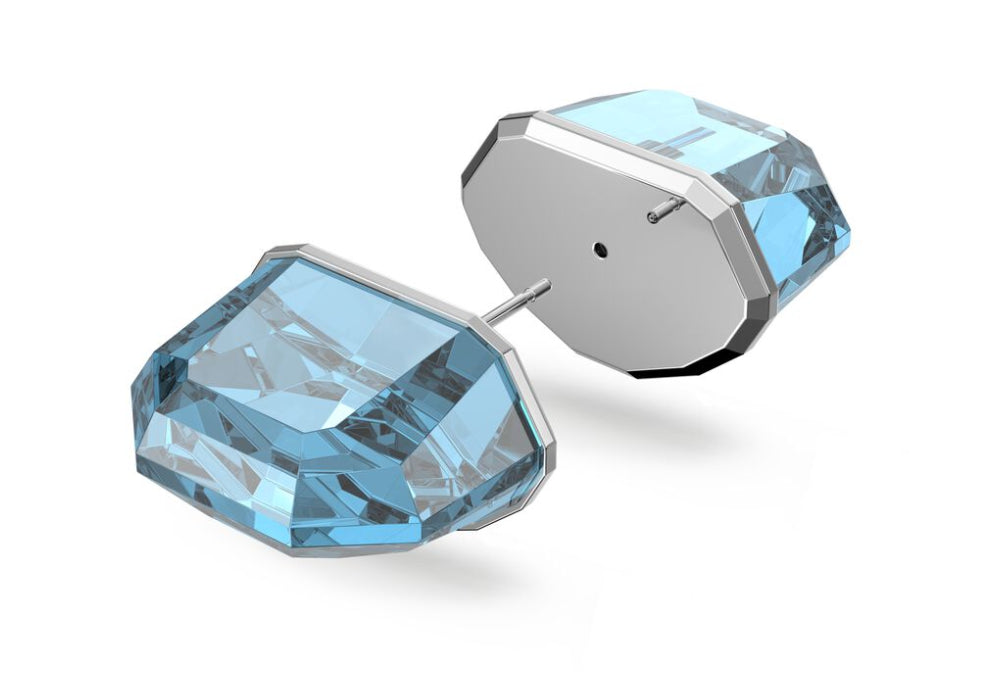 Swarovski 5600255 Lucent Einzel-Ohrstecker, blau rhodiniert